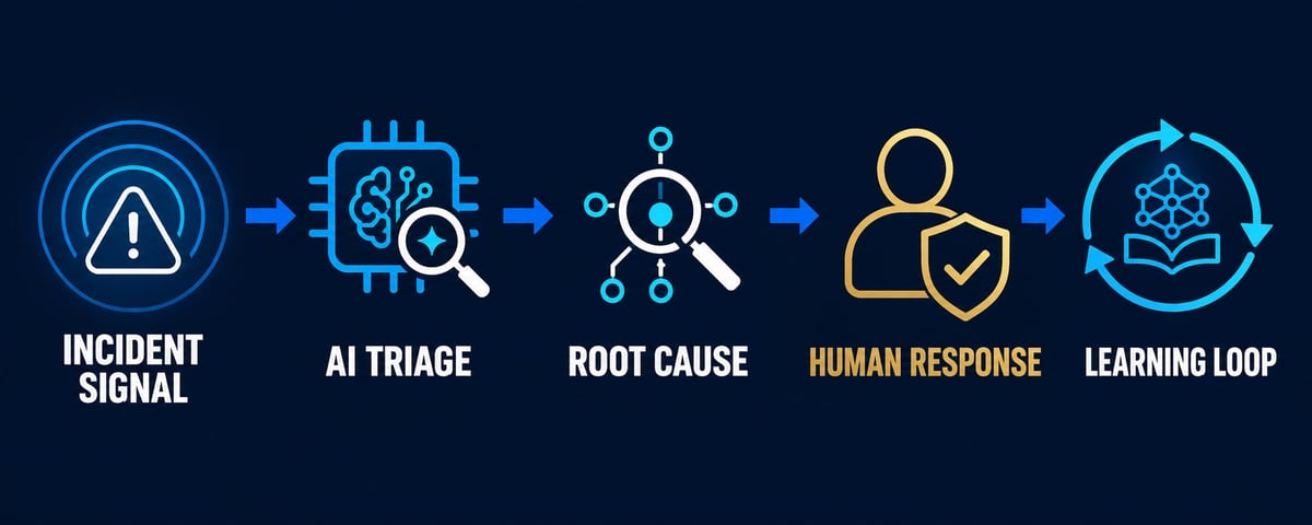 AI ecosystem strategy map connecting governed technology work and accountable decisions